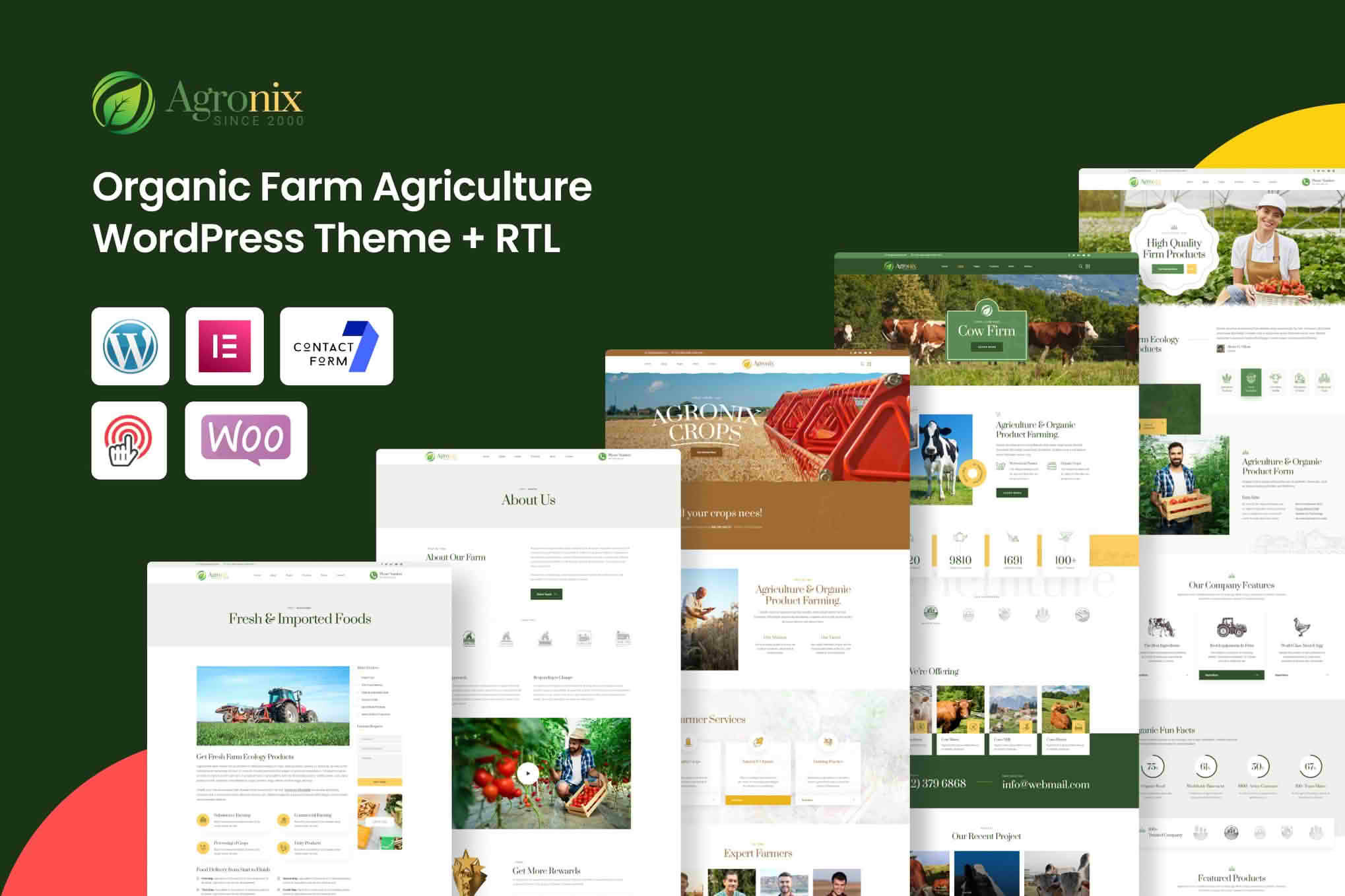 Download Agronix - Organic Farm Agriculture WordPress Theme + RTL GPL WordPress Plugin