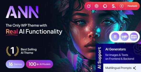 Download AI ANN - AI Generator & AI Agency WordPress Theme GPL WordPress Plugin