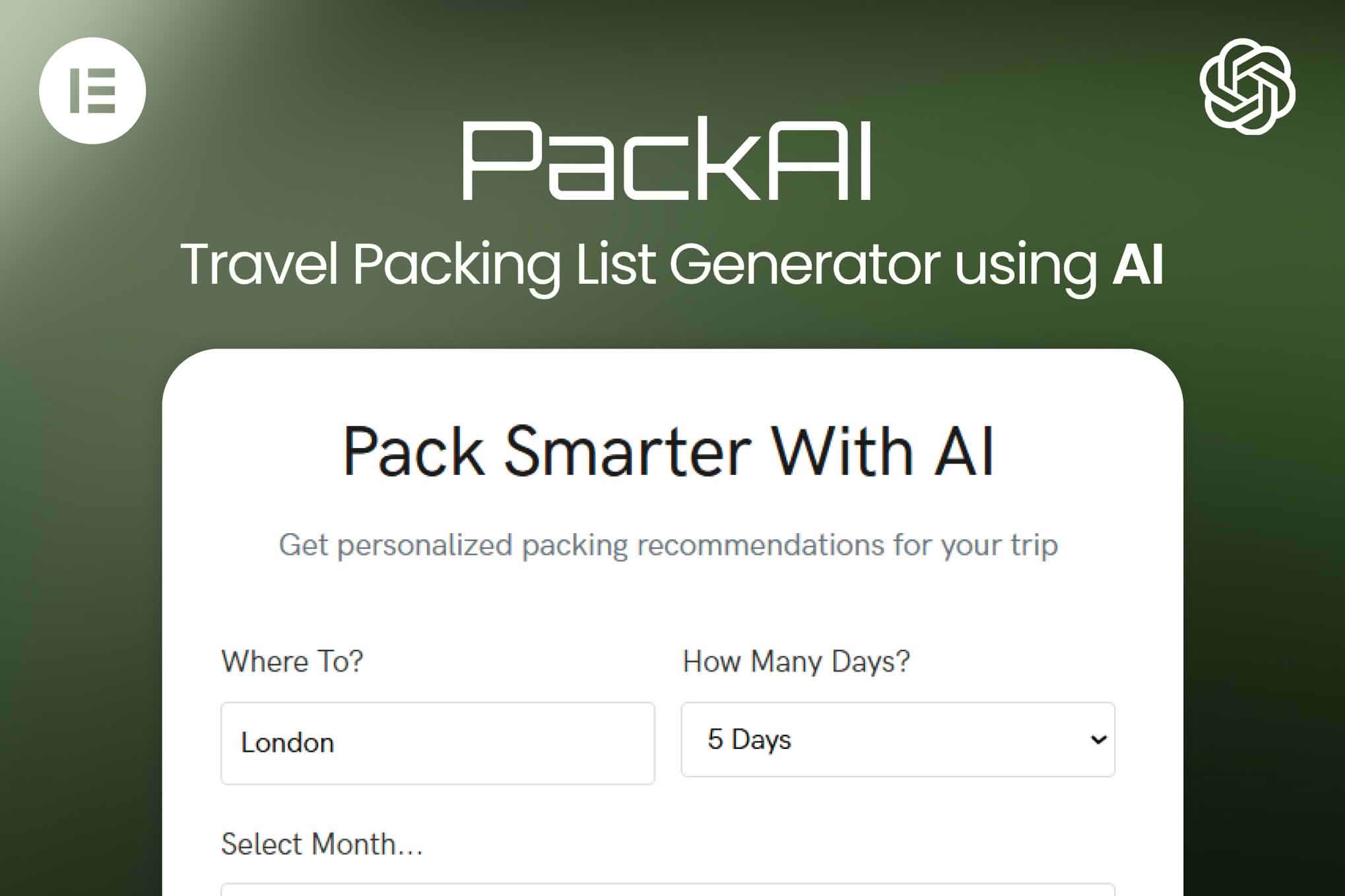 Download AI Travel Packing List Generator