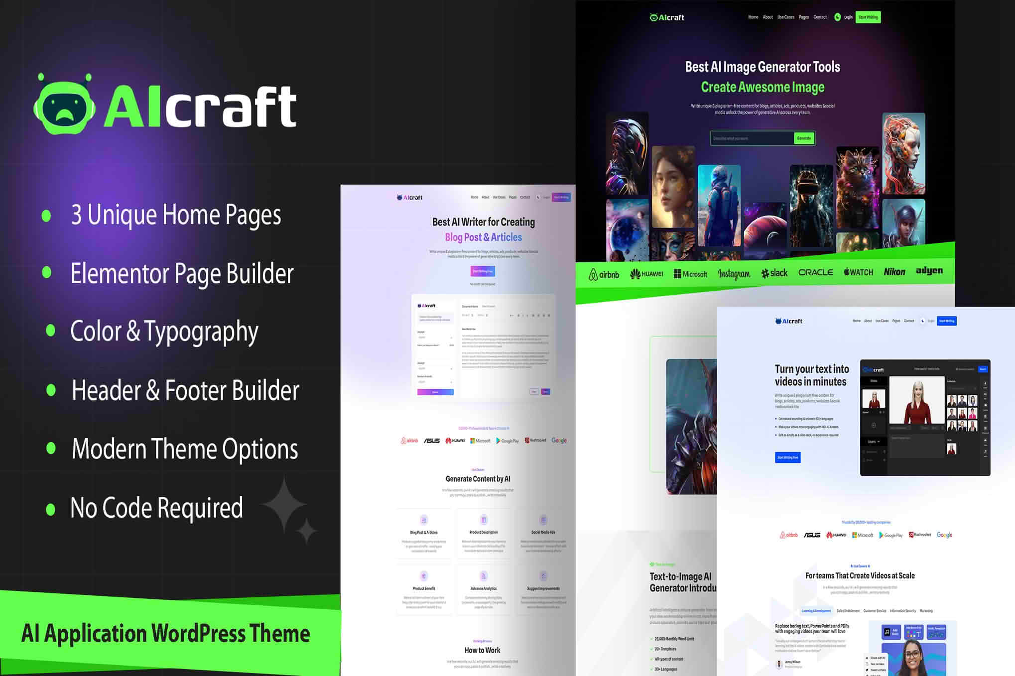 Download AIcraft - AI Application & Generator WordPress Theme GPL WordPress Plugin