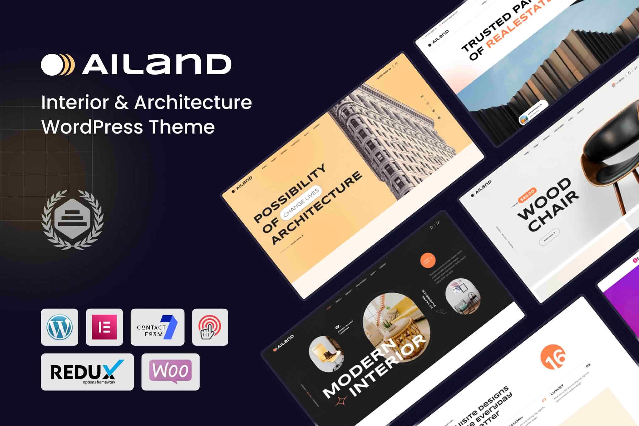 Download Ailand - Interior & Architecture WordPress Theme GPL WordPress Plugin