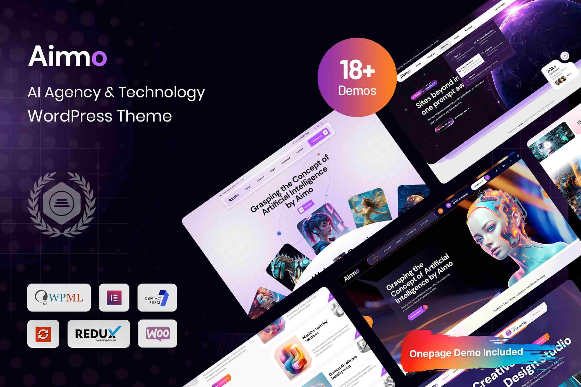 Download Aimo - AI Agency & Technology WordPress Theme GPL WordPress Plugin