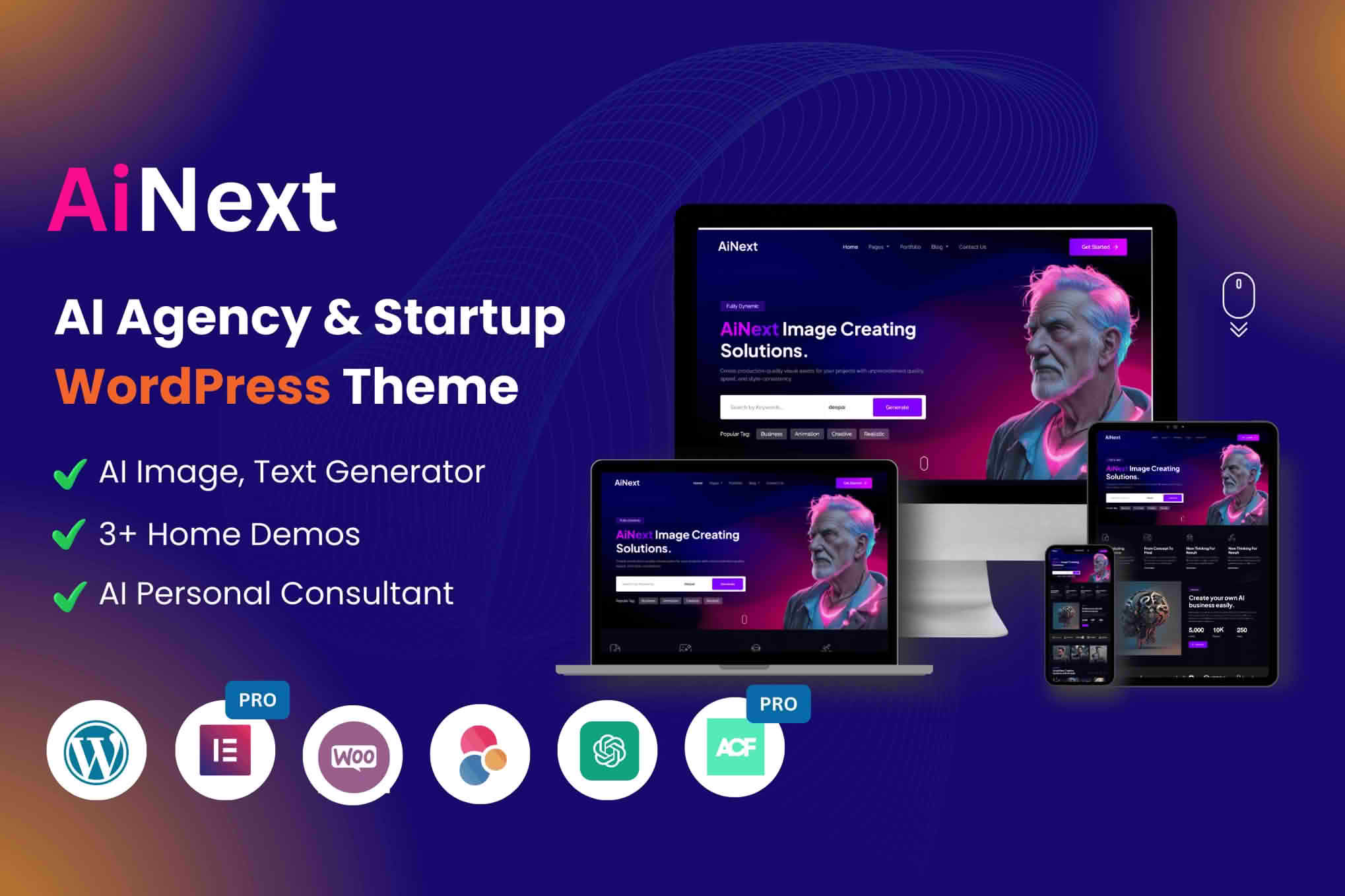 Download AiNext - AI Agency & Startup WordPress Theme GPL WordPress Plugin