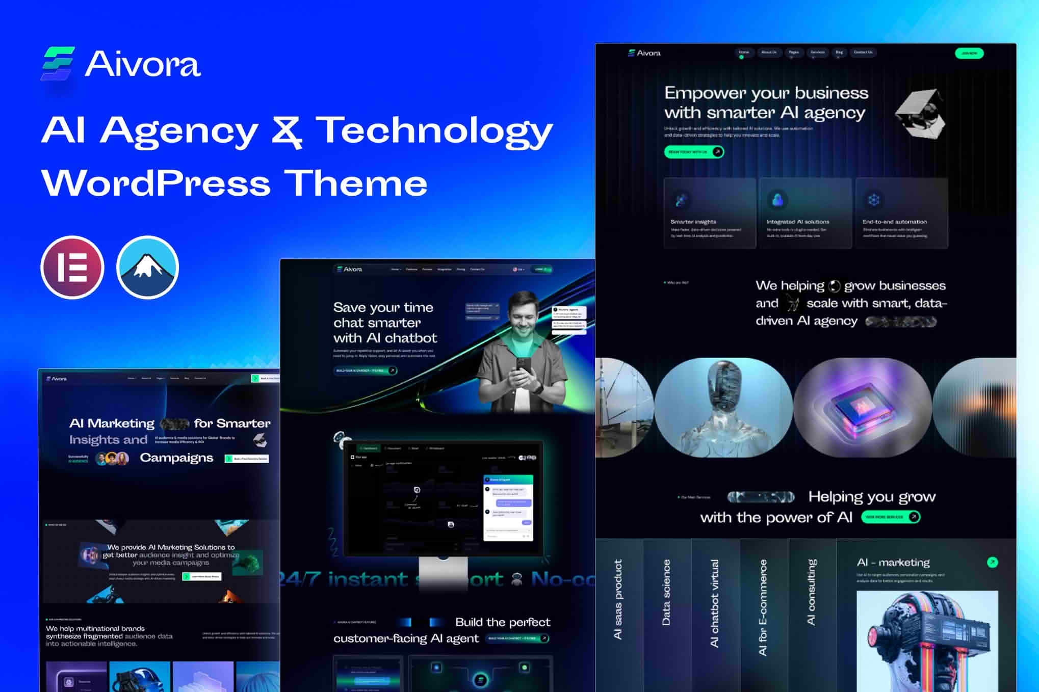 Aivora – AI Agency & Technology WordPress Theme
