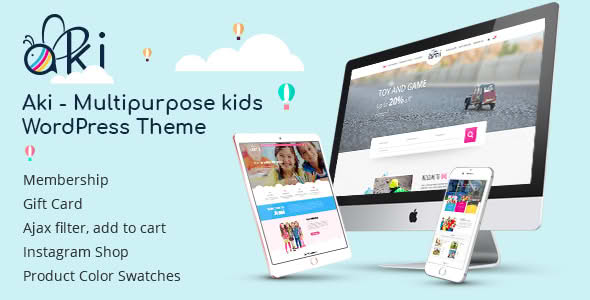 Download Aki - Multipurpose Kids WordPress Theme GPL WordPress Plugin