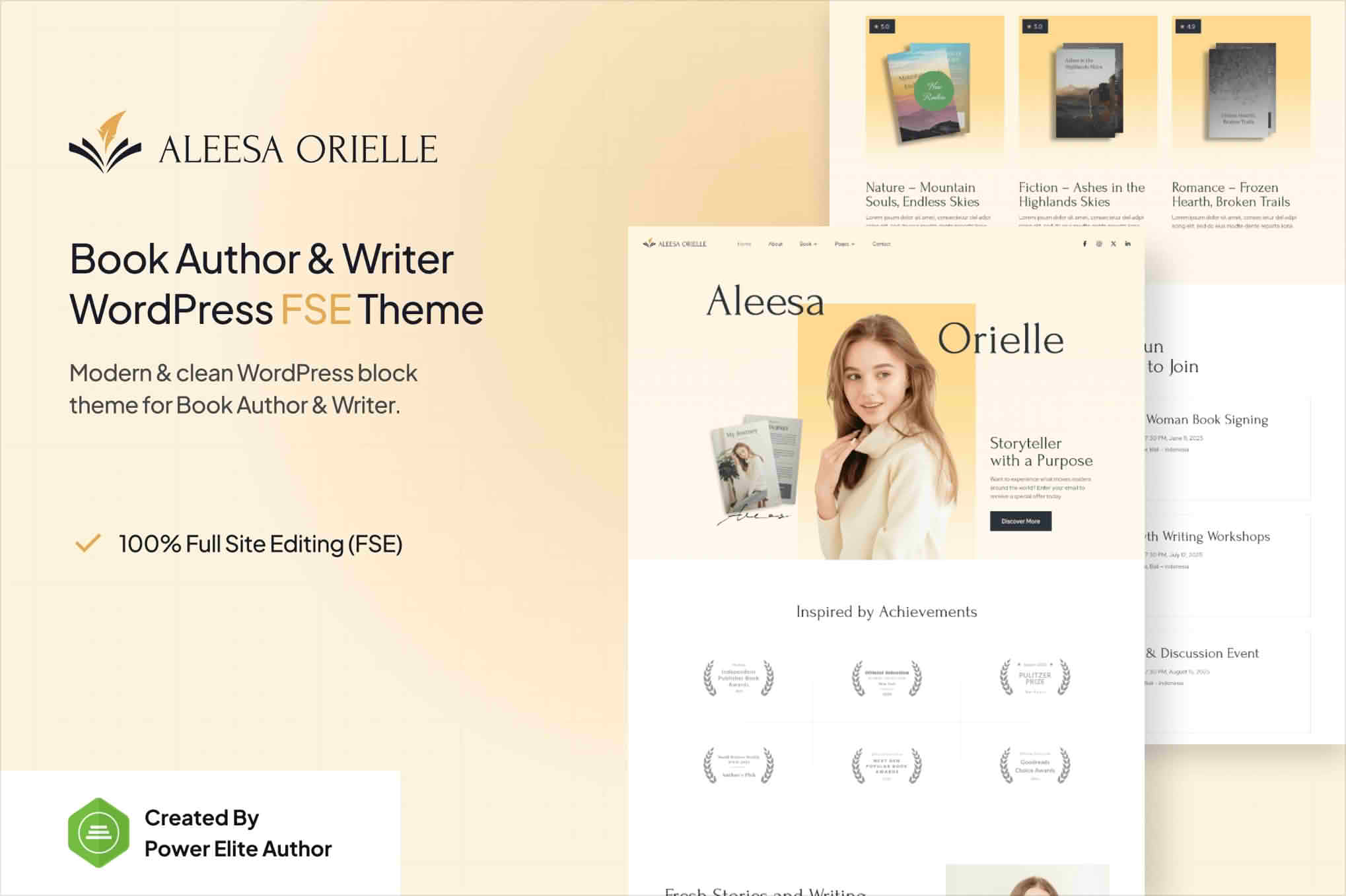 Download Aleesa - Book Author & Writer Gutenverse WP Theme GPL WordPress Plugin