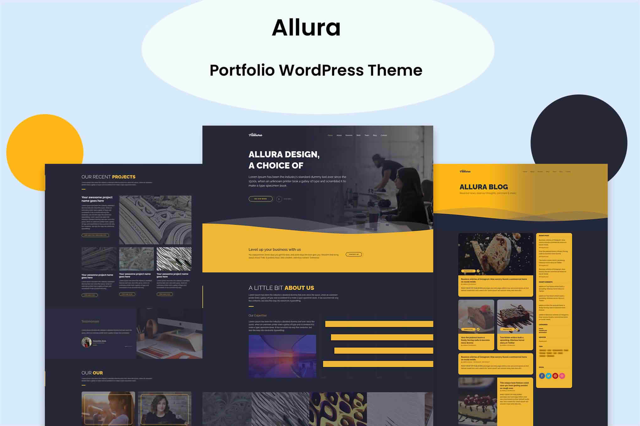 Download Allura - Portfolio WordPress Theme GPL WordPress Plugin