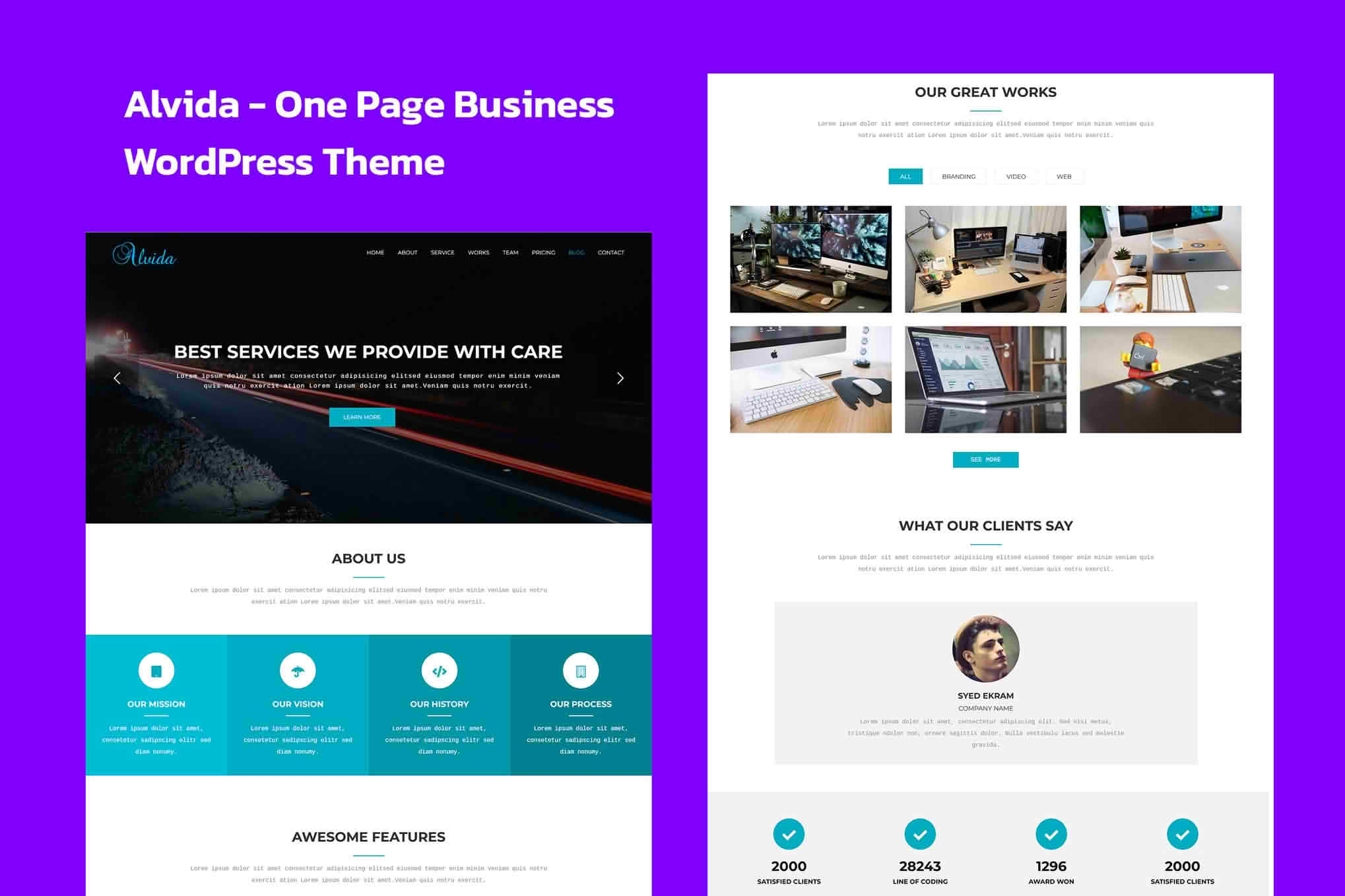 Download Alvida - One Page Business WordPress Theme GPL WordPress Plugin