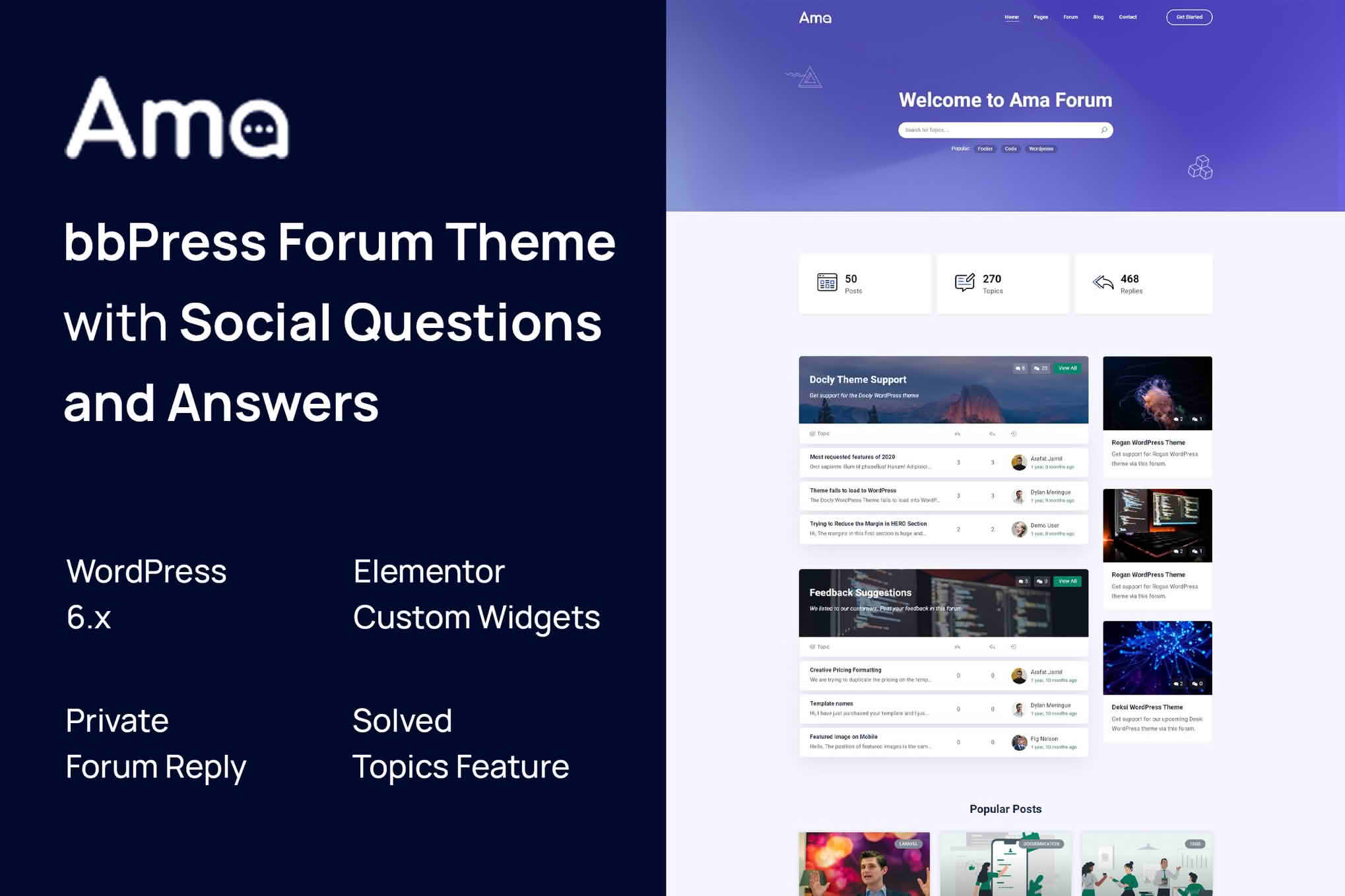 Download AMA - bbPress Forum WordPress Theme with Social Questions and Answers GPL WordPress Plugin