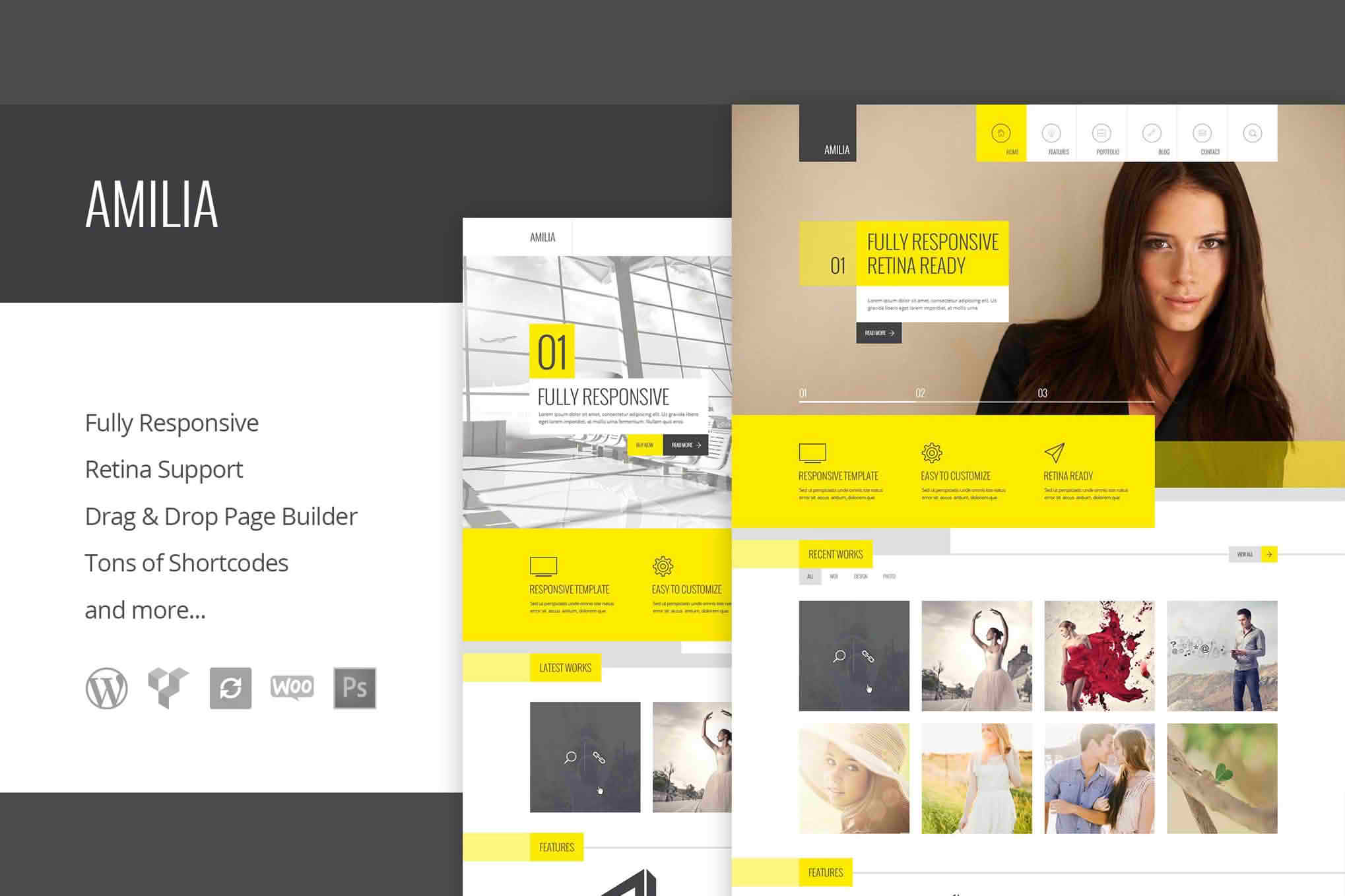Download Amilia - Multipurpose One & Multi Page WP Theme GPL WordPress Plugin