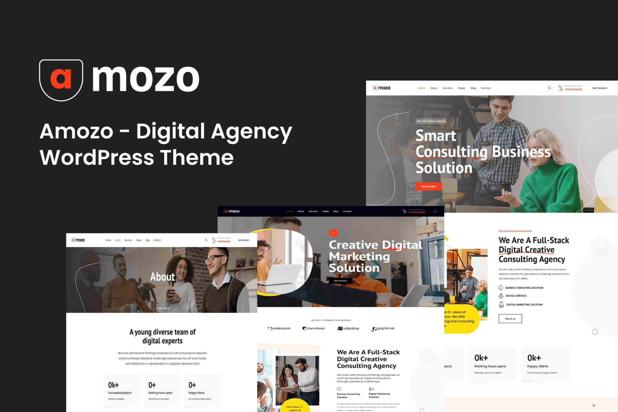Amozo - Digital Agency WordPress Theme