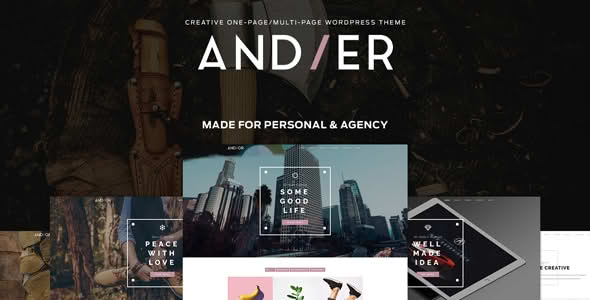 Download Andier - Responsive One Page & Multi Page Portfolio Theme GPL WordPress Plugin