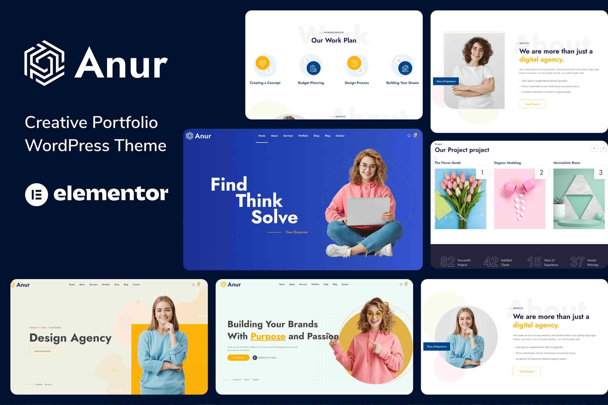 Download Anur - Portfolio WordPress Theme GPL WordPress Plugin