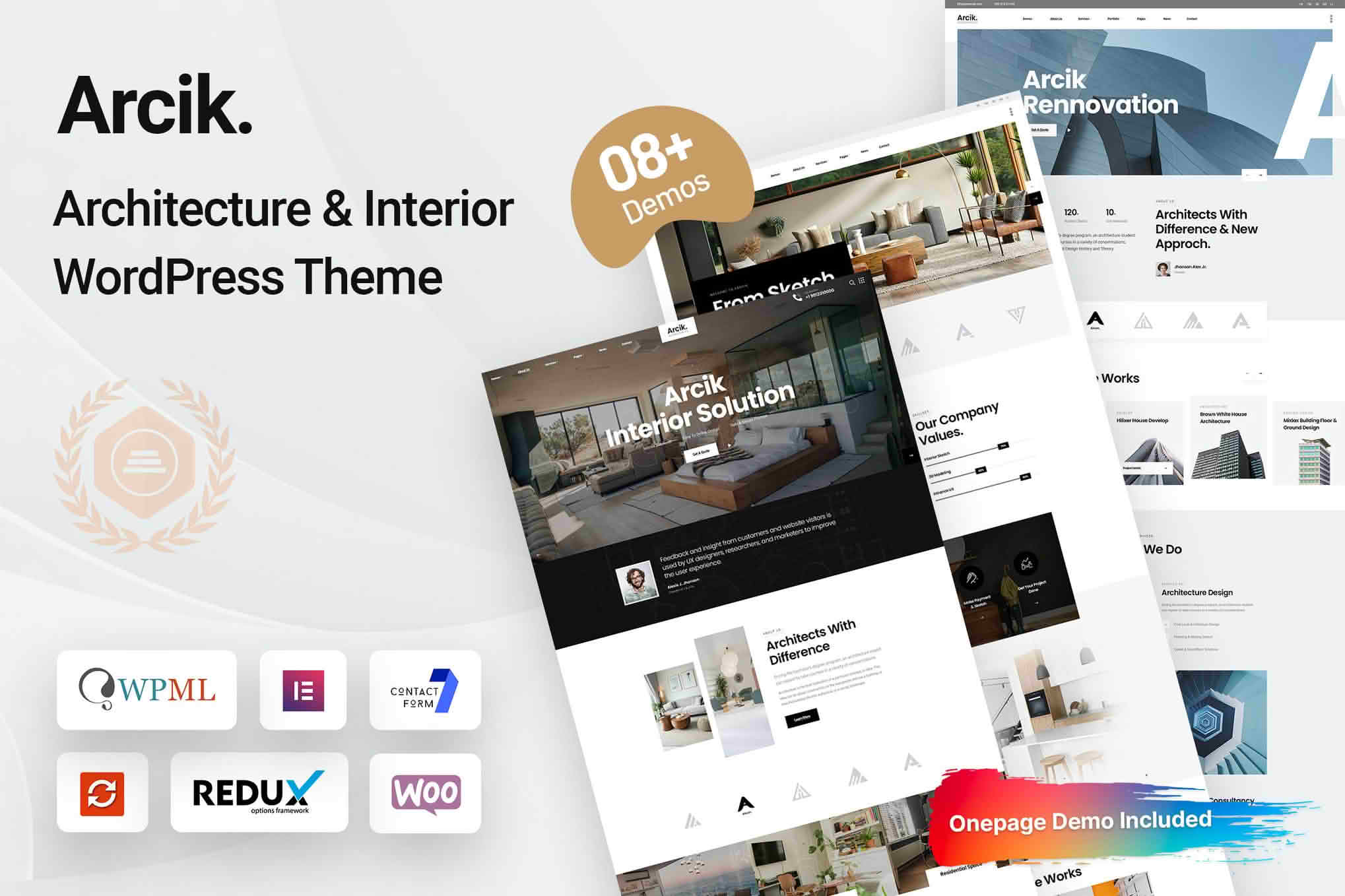 Download Arcik - Architecture WordPress Theme GPL WordPress Plugin