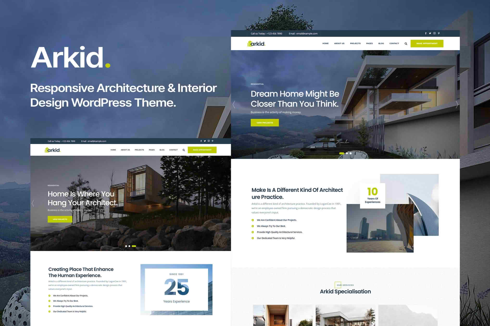 Download Arkid - Architecture and Interior Design WordPress Theme GPL WordPress Plugin