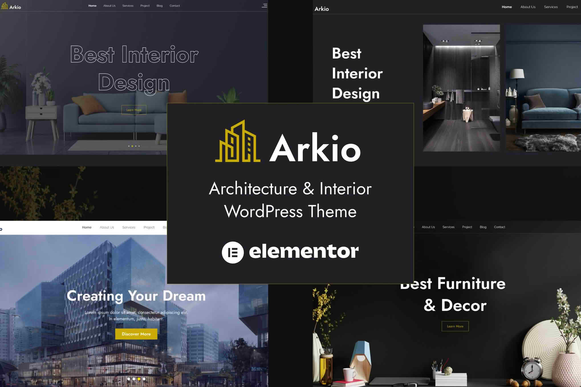 Download Arkio - Architecture & Interior WordPress Theme GPL WordPress Plugin