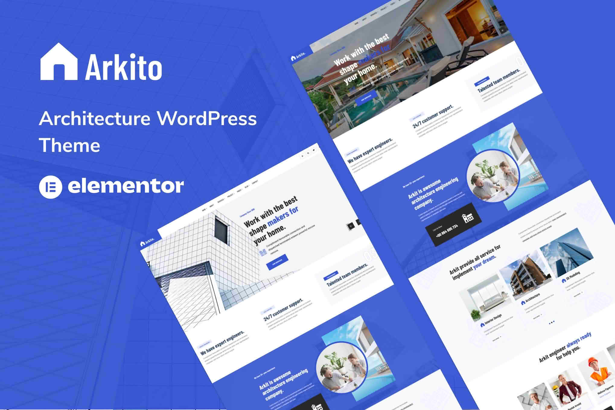 Download Arkito - Architecture WordPress Theme GPL WordPress Plugin