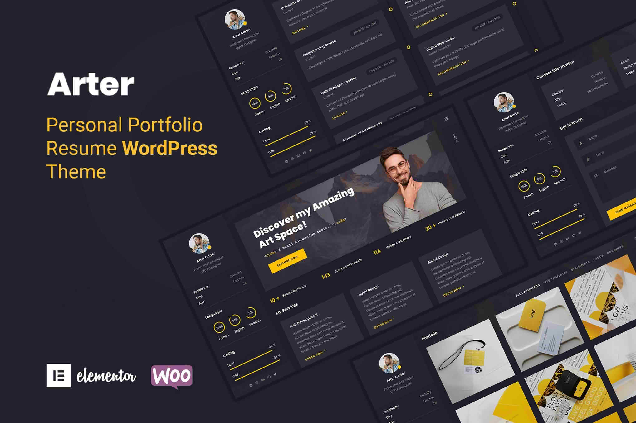 Download Arter - CV Resume WordPress Theme GPL WordPress Plugin