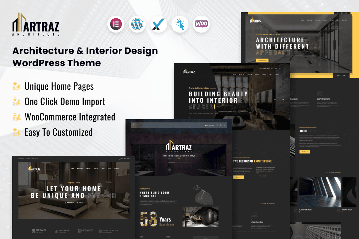 Download Artraz - Architecture and Interior Design WordPress Theme GPL WordPress Plugin