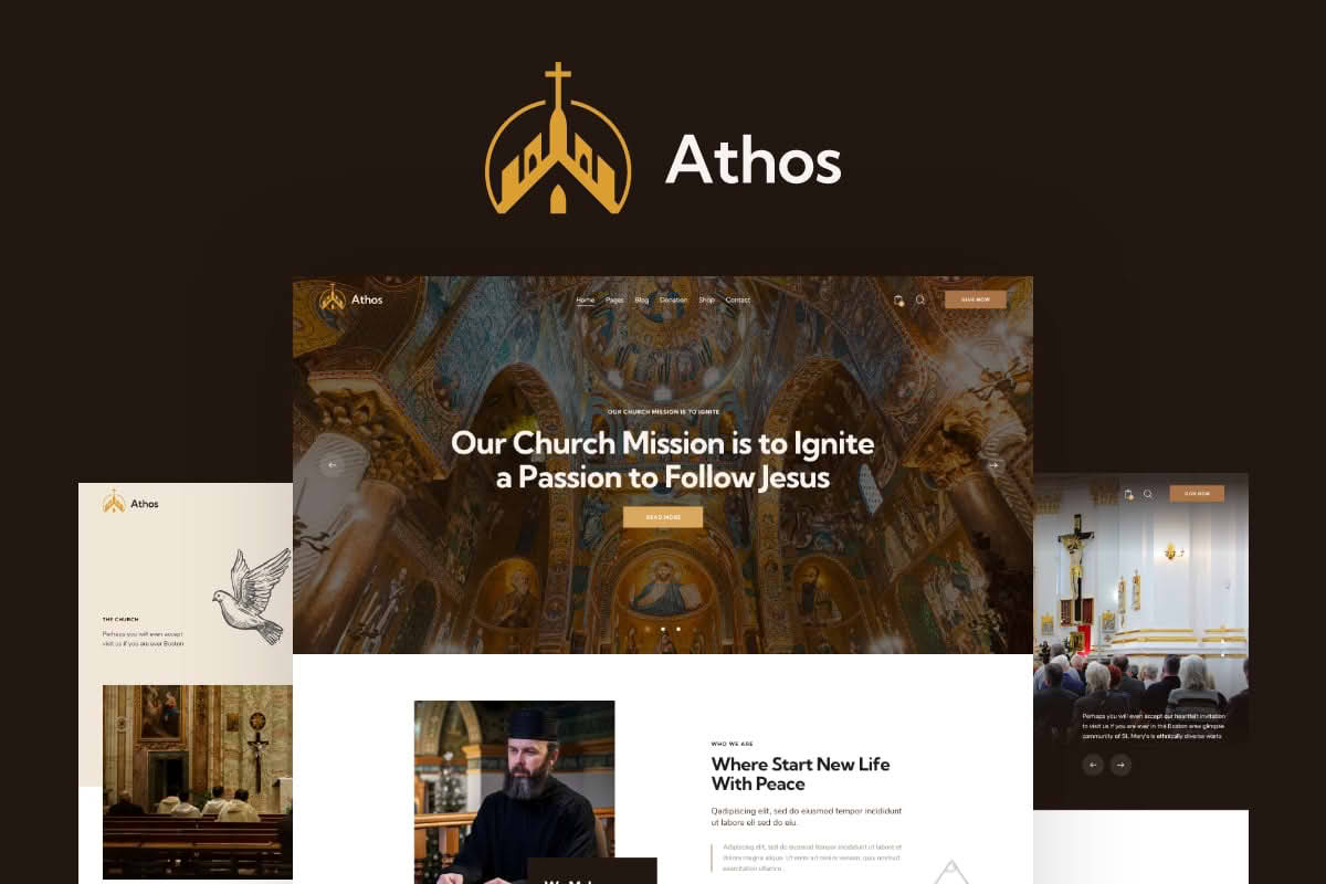 Download Athos - Orthodox Christian Church WordPress Theme GPL WordPress Plugin