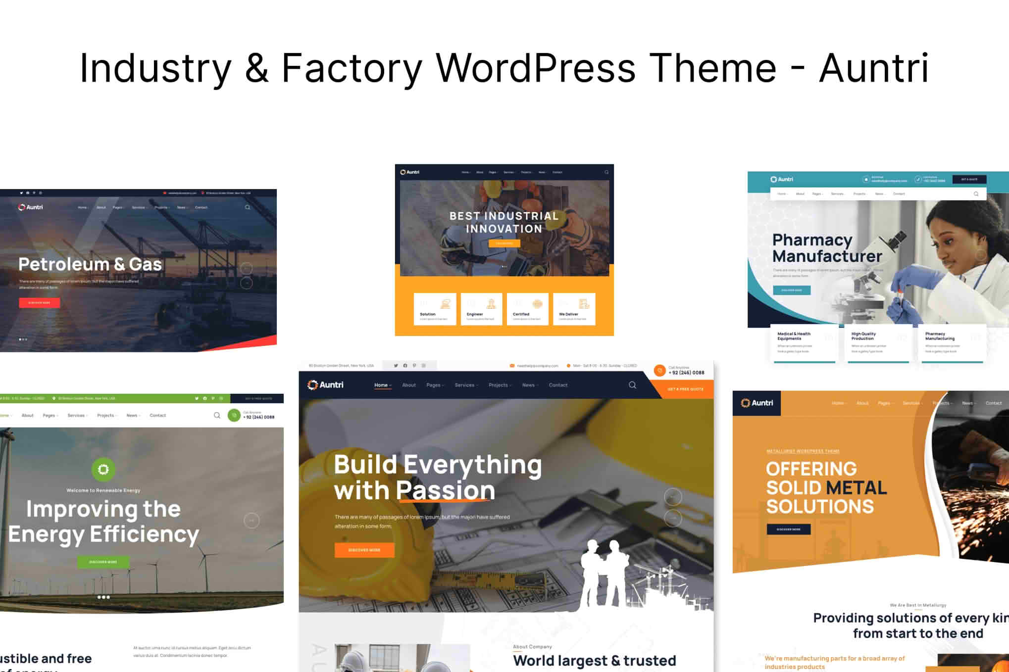 Download Auntri - Industry & Factory WordPress Theme GPL WordPress Plugin
