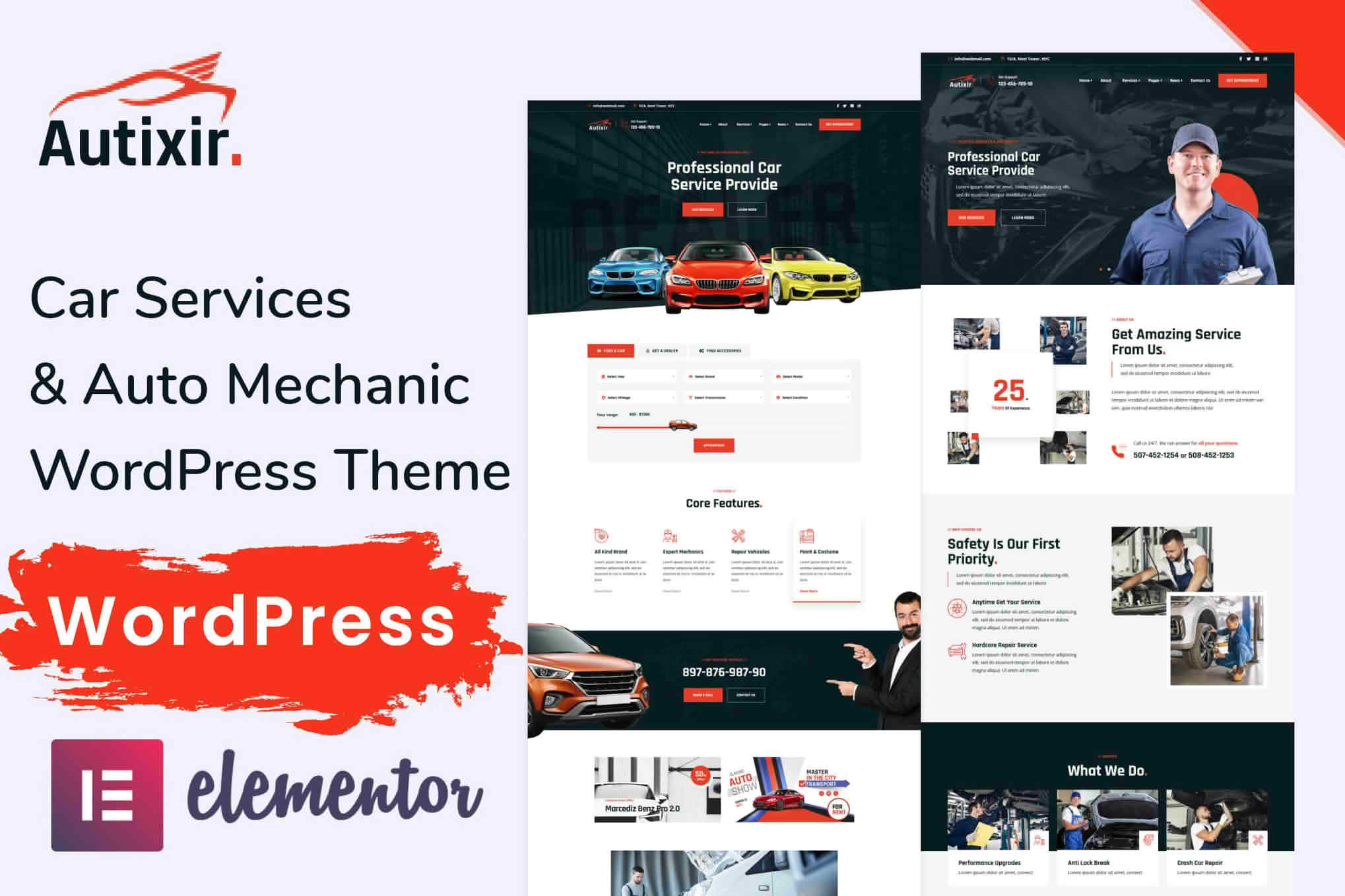 Download Autixir - Car Repair Service & Auto Mechanic WordPress Theme GPL WordPress Plugin