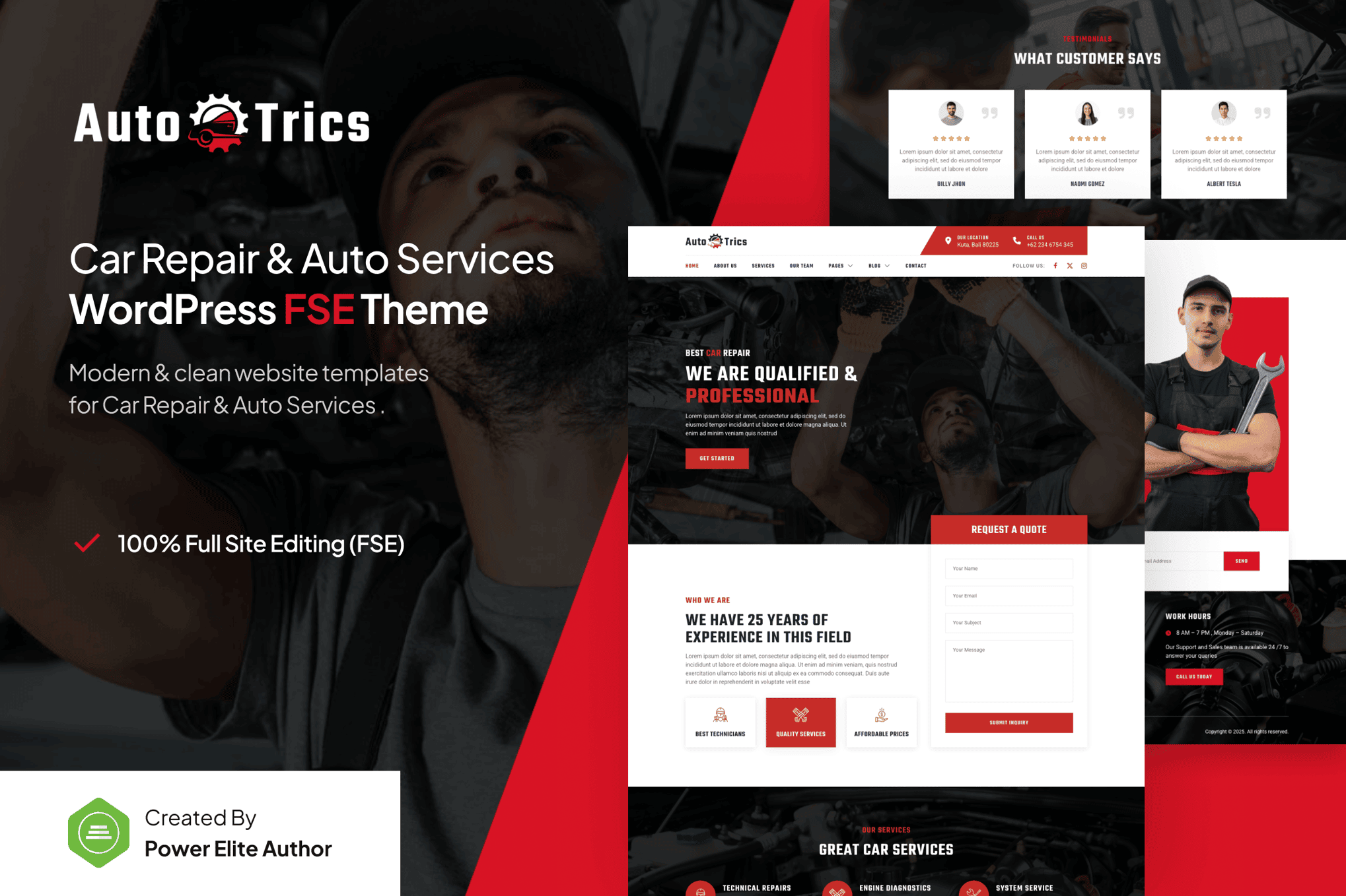 Download AutoTrics – Car Repair & Auto Service FSE WordPress Theme GPL WordPress Plugin