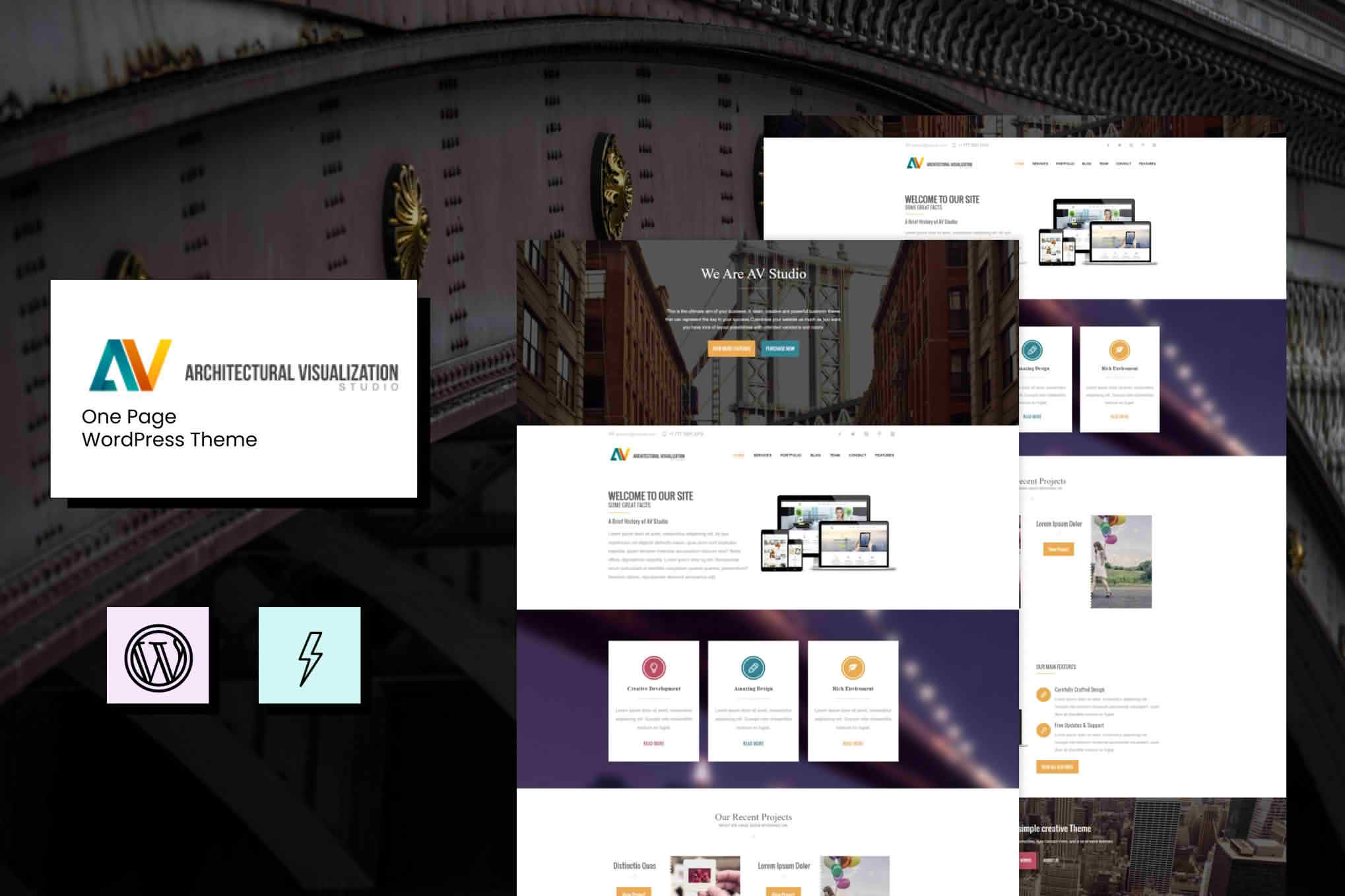 Download AV Studio - One Page WordPress Theme GPL WordPress Plugin