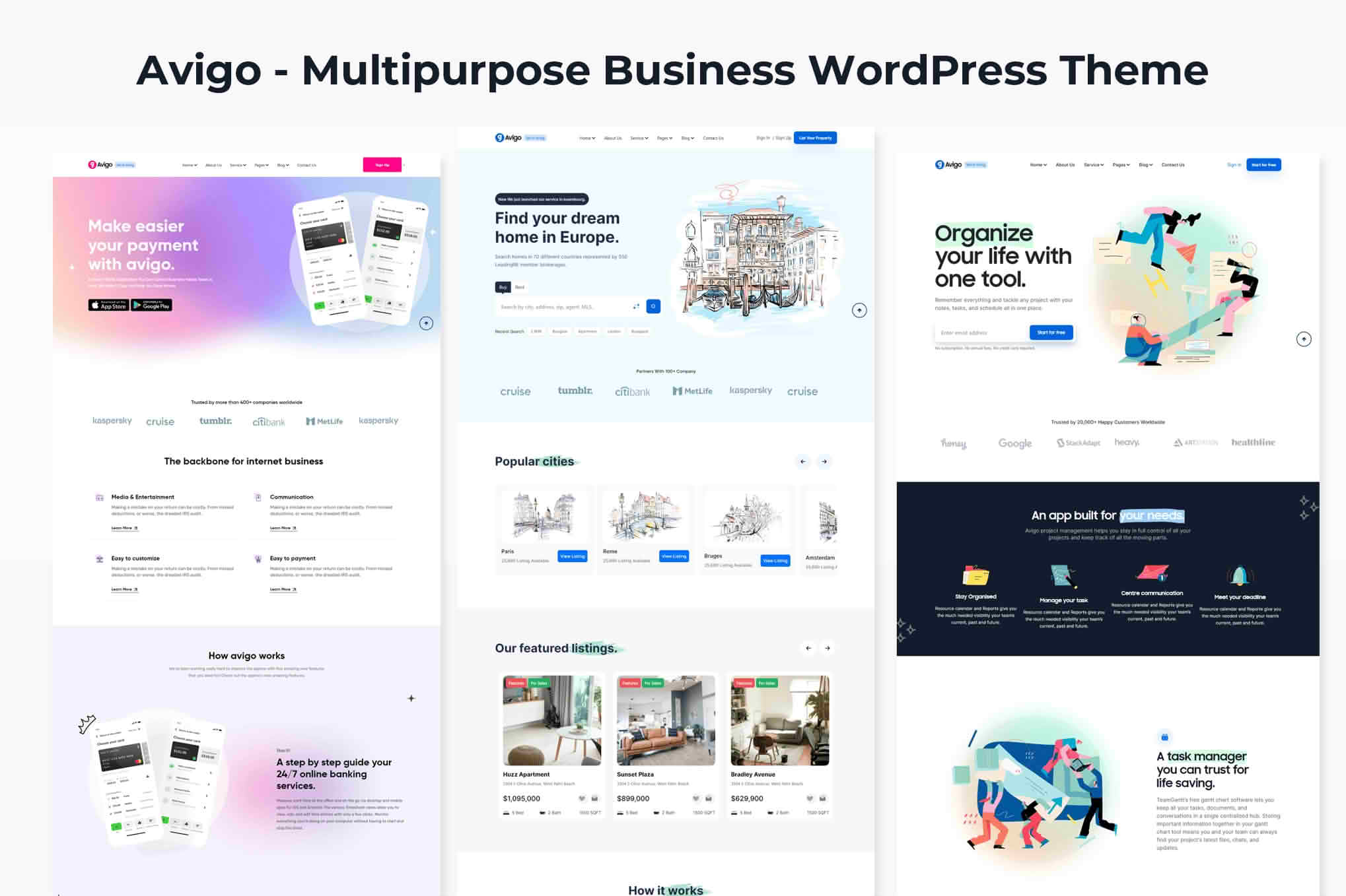Download Avigo - Multipurpose Business WordPress Theme GPL WordPress Plugin