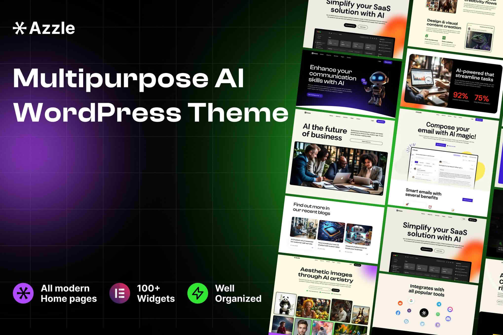 Download Azzle - SaaS & Tech Startup Elementor WordPress Theme GPL WordPress Plugin