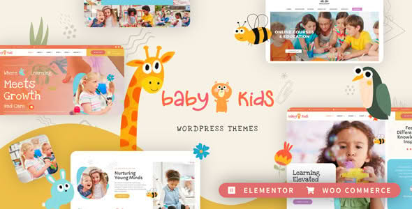 Download Baby Kids - Education Primary School For Children GPL WordPress Plugin