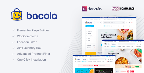 Download Bacola - Grocery Store and Food eCommerce Theme GPL WordPress Plugin