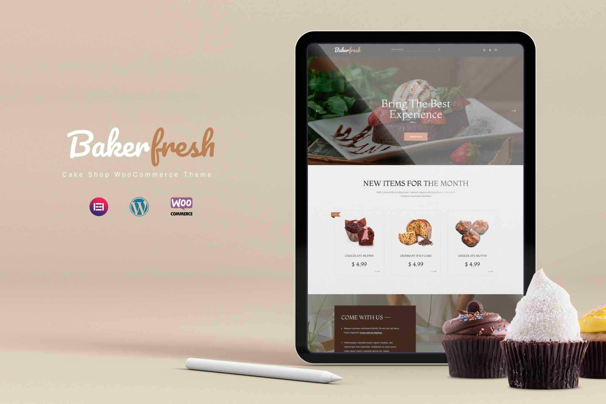 Download Bakerfresh - Cake Shop WooCommerce Theme GPL WordPress Plugin