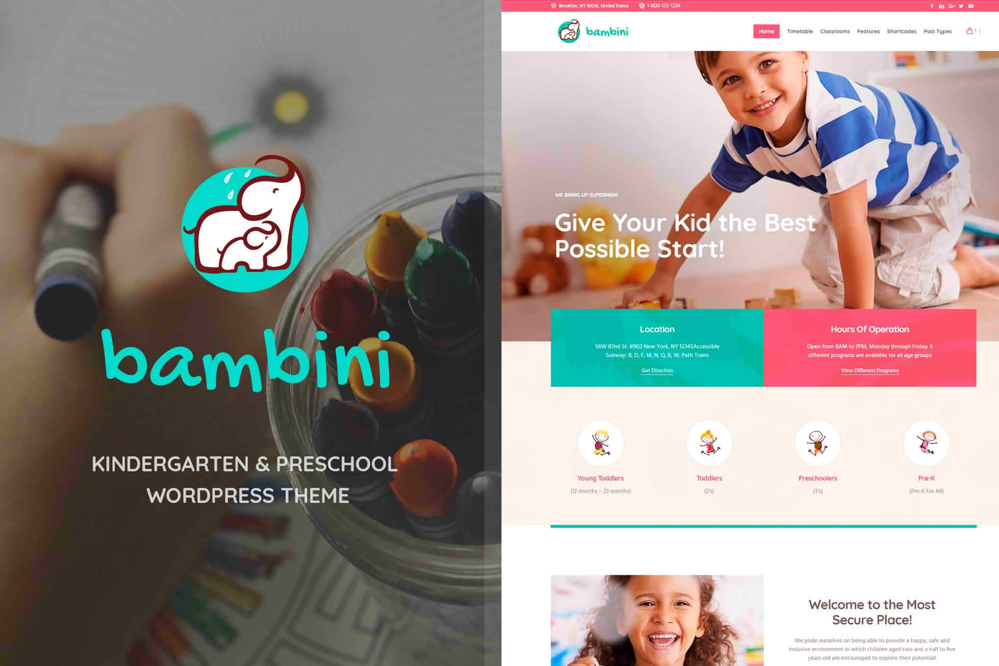 Download Bambini - Kindergarten & Pre-School Theme GPL WordPress Plugin