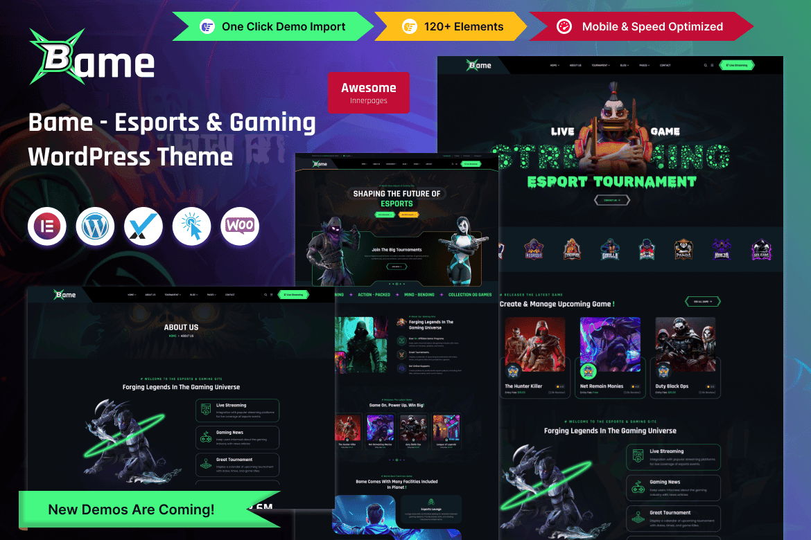Download Bame - eSports and Gaming WordPress Theme GPL WordPress Plugin