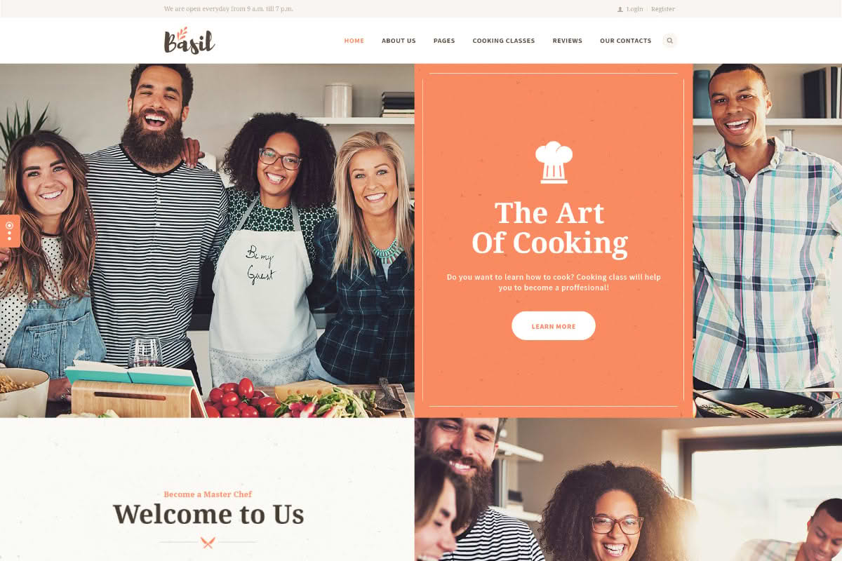 Download Basil | Cooking Classes and Workshops WordPress Theme GPL WordPress Plugin