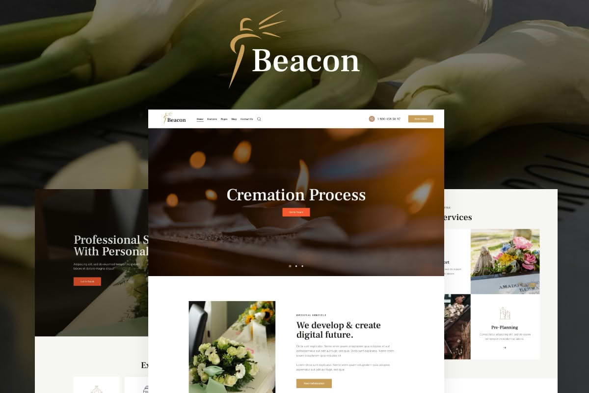 Download Beacon | Funeral Services WordPress Theme GPL WordPress Plugin