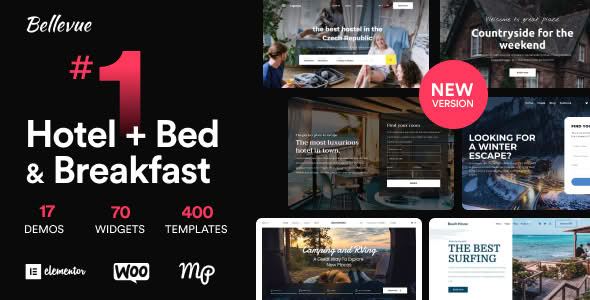 Download Bellevue | Hotel + Bed and Breakfast Booking Calendar Theme GPL WordPress Plugin