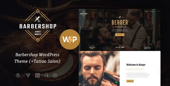 Download Berger | Barbershop & Tattoo WordPress Theme GPL WordPress Plugin