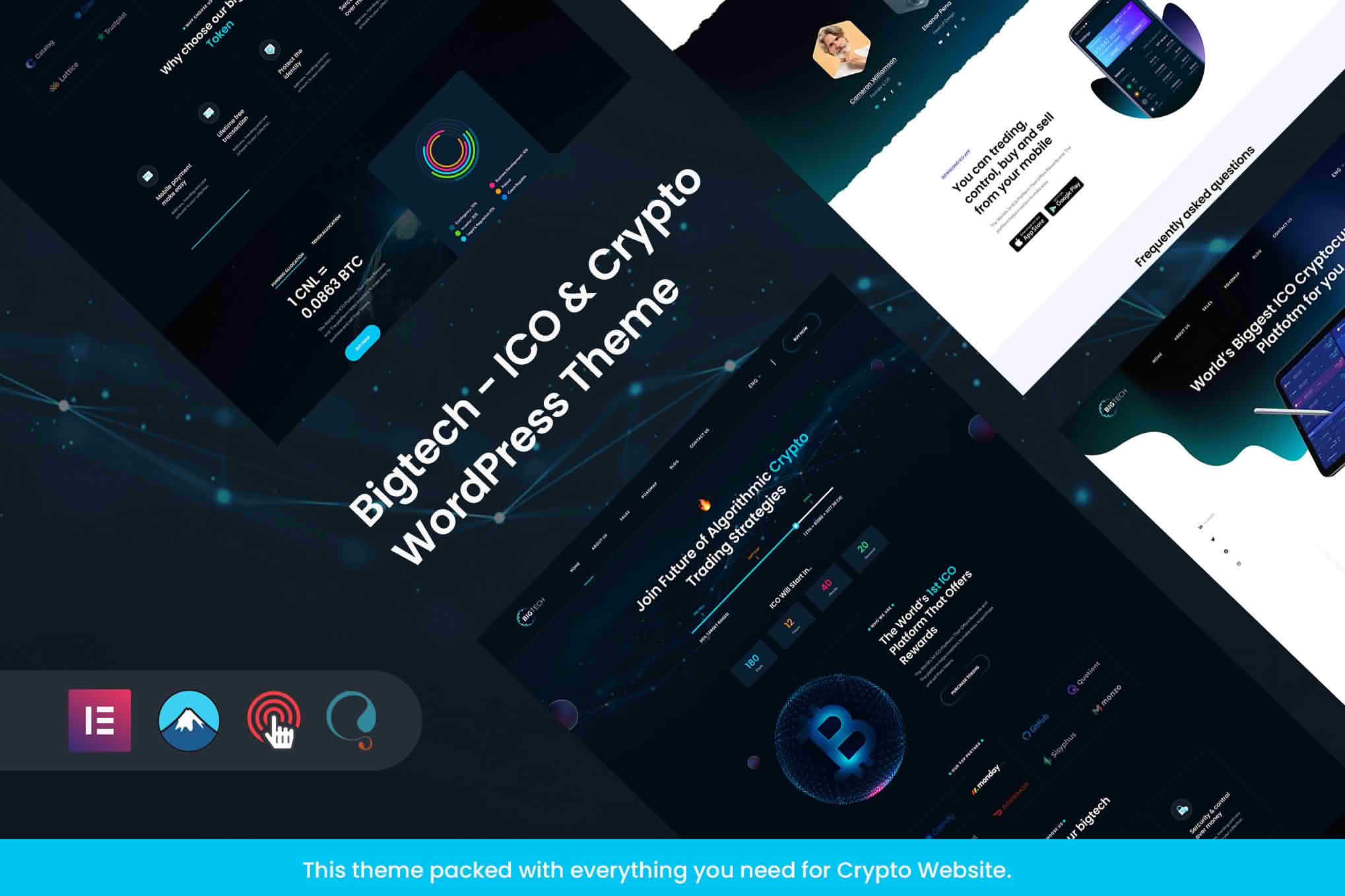 Download Bigtech - ICO & Crypto Landing WordPress Theme GPL WordPress Plugin