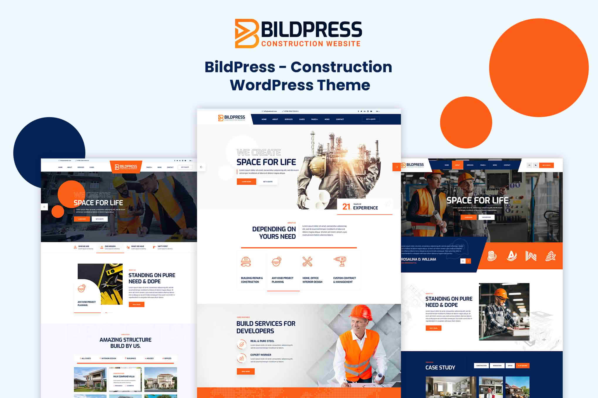 Download BildPress - Construction WordPress Theme GPL WordPress Plugin