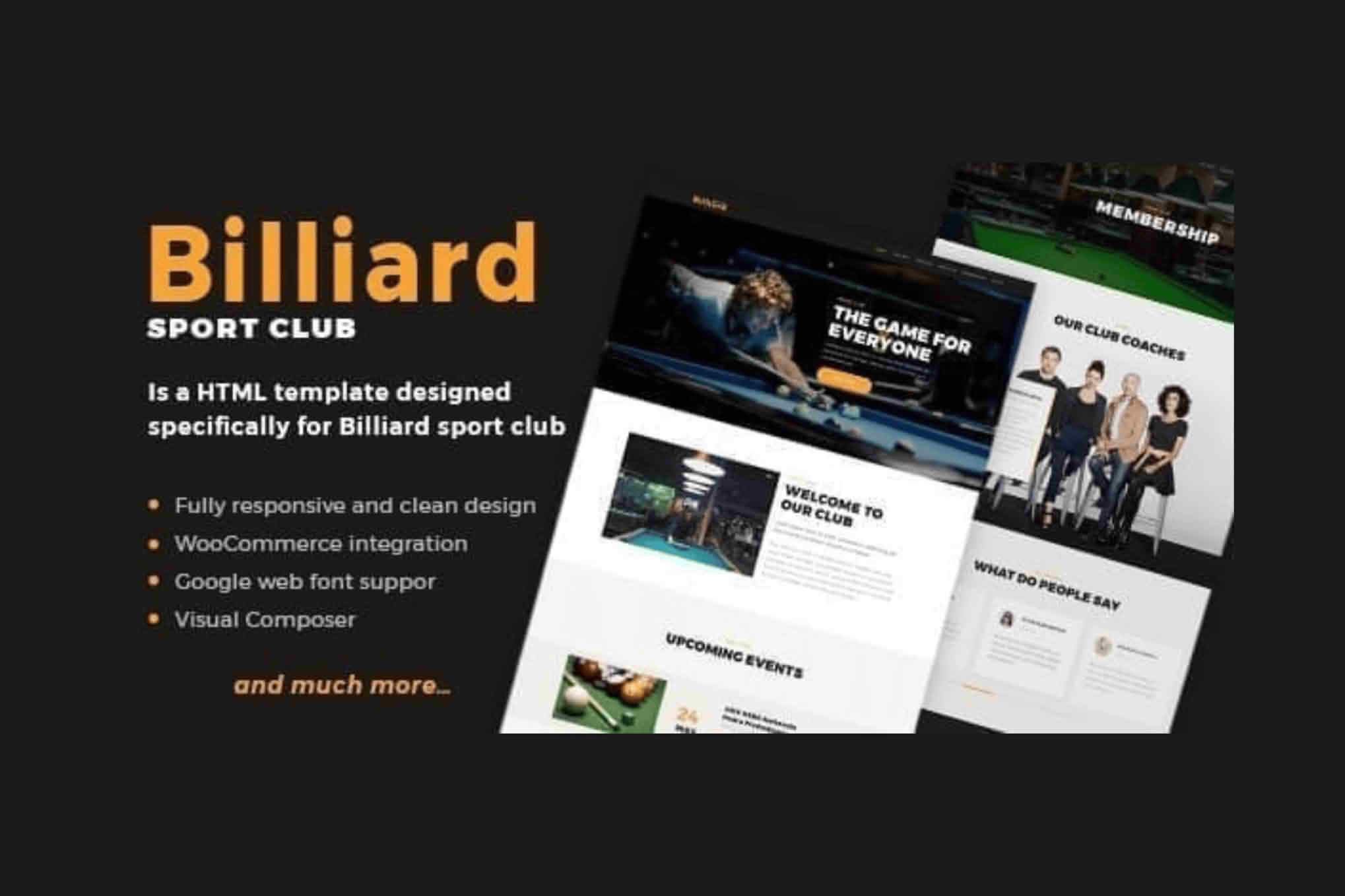 Download Billiard - Creative Sporting  WordPress Theme GPL WordPress Plugin