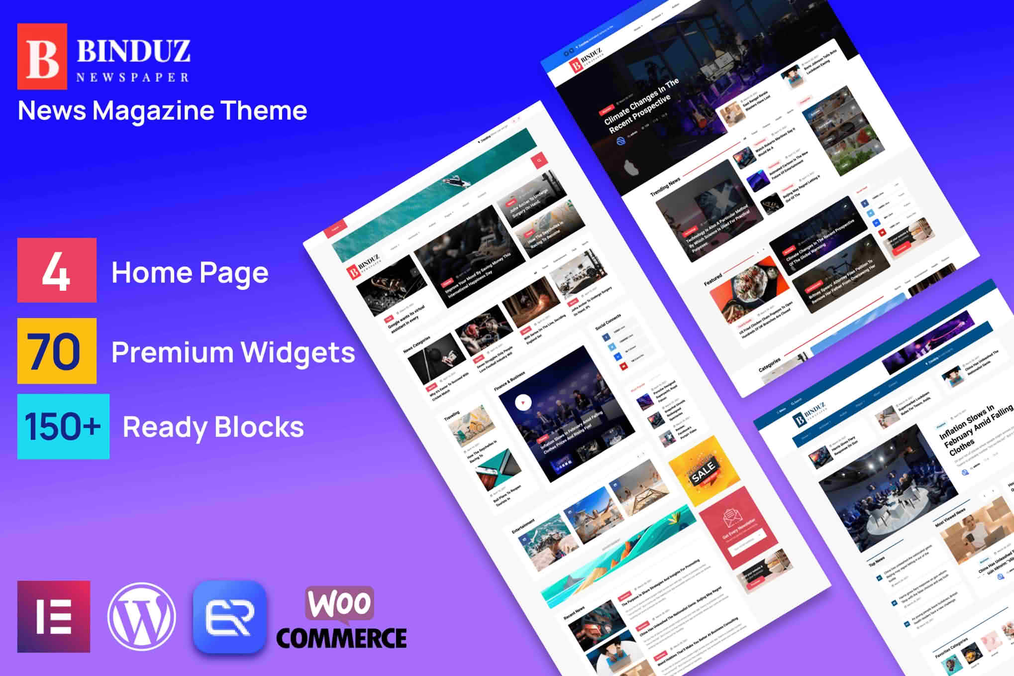 Download Binduz - Blog Magazine Newspaper WordPress Theme GPL WordPress Plugin