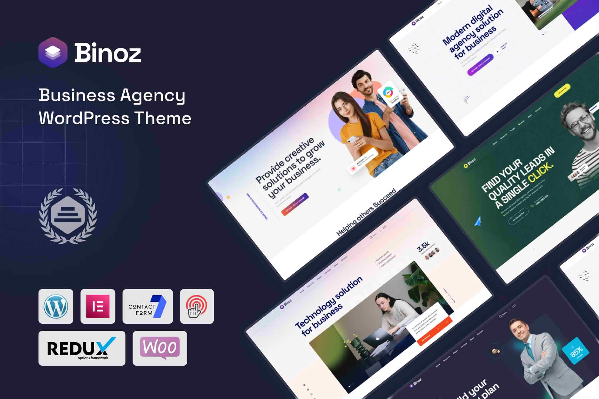 Download Binoz - Business Agency WordPress Theme GPL WordPress Plugin
