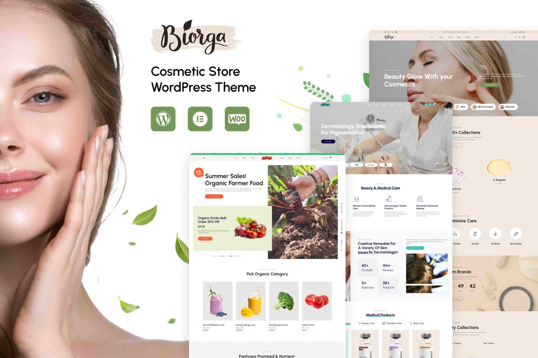 Biorga - Elementor Beauty Cosmetics Shop WordPress Theme