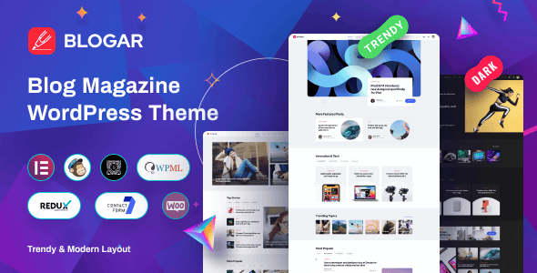 Download Blogar - Blog Magazine GPL WordPress Plugin