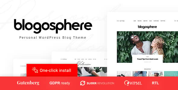 Download Blogosphere - Multipurpose Blogging Theme GPL WordPress Plugin