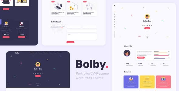 Download Bolby - Portfolio/CV/Resume WordPress Theme GPL WordPress Plugin