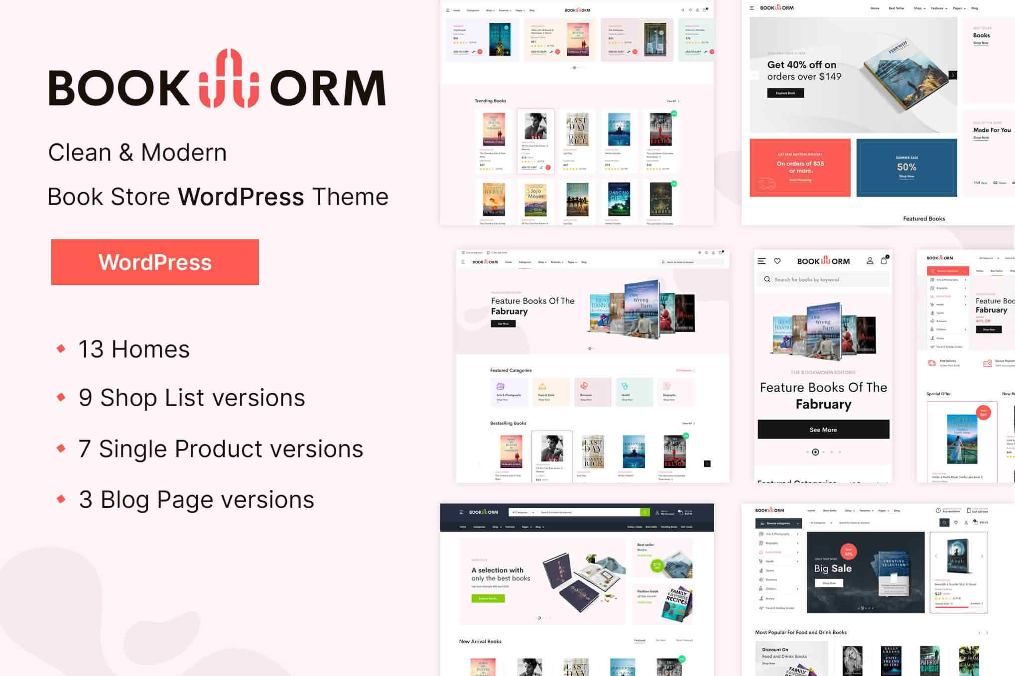 Download Bookworm - Bookstore & Bookshop WooCommerce Theme GPL WordPress Plugin