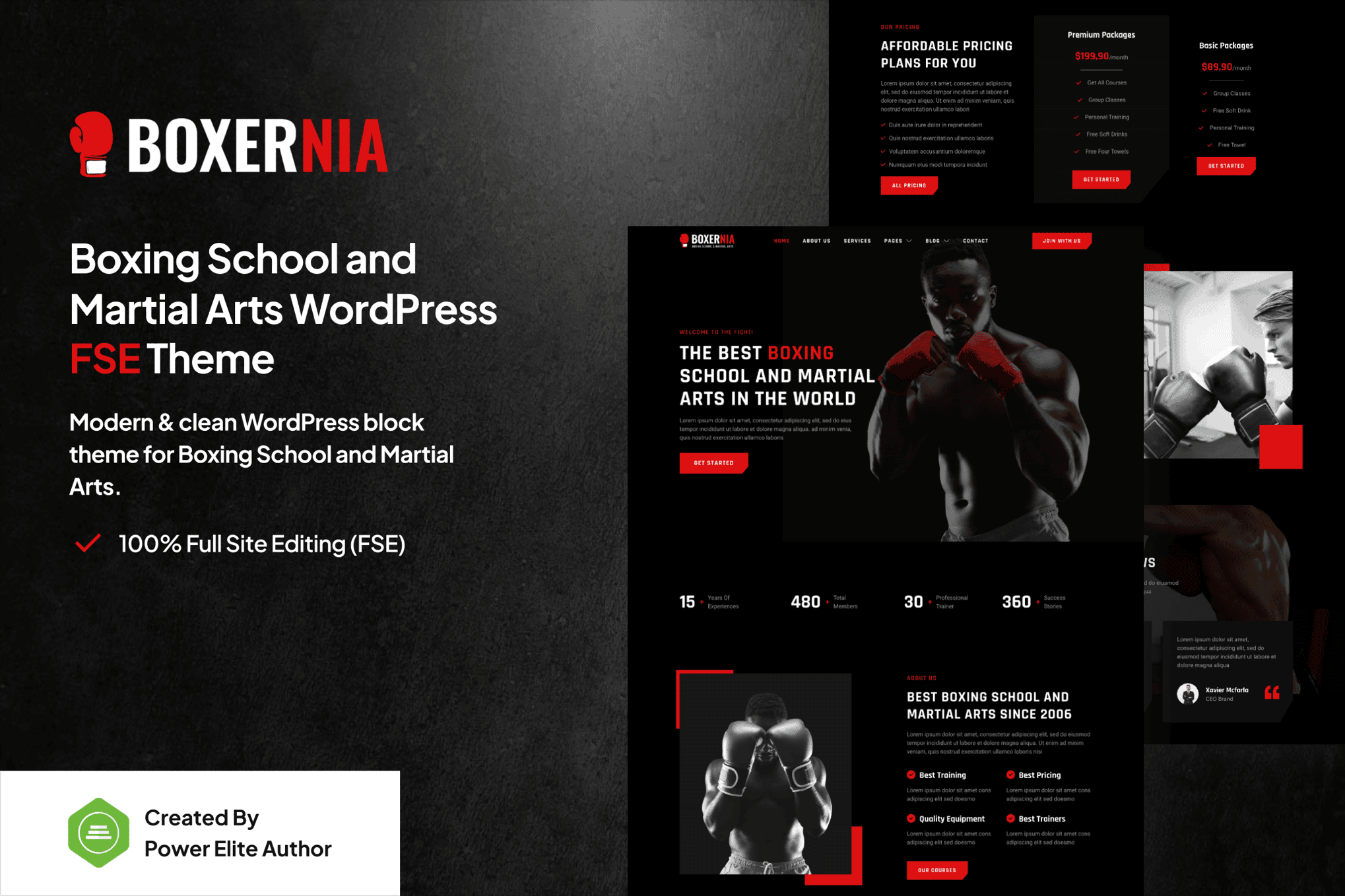 Boxernia – Boxing School & Martial Arts FSE WordPress Theme